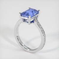 3.04 Ct. Sapphire Ring, 18K White Gold 2