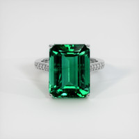 11.15 Ct. Emerald Ring, 18K White Gold 1