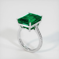 11.15 Ct. Emerald Ring, 18K White Gold 2
