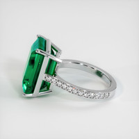 11.15 Ct. Emerald Ring, 18K White Gold 4