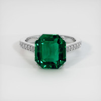 4.85 Ct. Emerald Ring, 18K White Gold 1