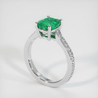 1.82 Ct. Emerald Ring, 18K White Gold 2