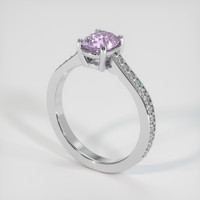 1.11 Ct. Sapphire Ring, 18K White Gold 2