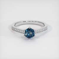 1.13 Ct. Sapphire Ring, 18K White Gold 1