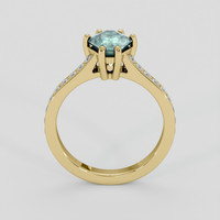 1.44 Ct. Bluish Green Sapphire Ring, 10K Yellow Gold 3