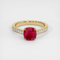 2.05 Ct. Ruby Ring, 14K Yellow Gold 1