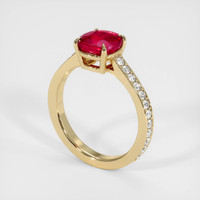 2.05 Ct. Ruby Ring, 14K Yellow Gold 2