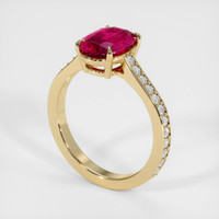 2.55 Ct. Ruby Ring, 14K Yellow Gold 2