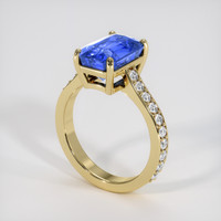 4.67 Ct. Blue Sapphire Ring, 18K Yellow Gold 2