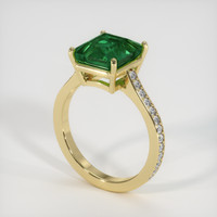 4.00 Ct. Emerald Ring, 18K Yellow Gold 2