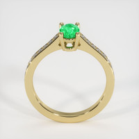 0.58 Ct. Emerald Ring, 18K Yellow Gold 3