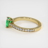 0.58 Ct. Emerald Ring, 18K Yellow Gold 4