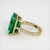 11.15 Ct. Emerald Ring, 18K Yellow Gold 4