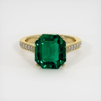 4.85 Ct. Emerald Ring, 18K Yellow Gold 1