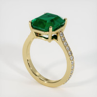 4.85 Ct. Emerald Ring, 18K Yellow Gold 2
