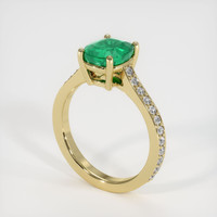 1.82 Ct. Emerald Ring, 18K Yellow Gold 2