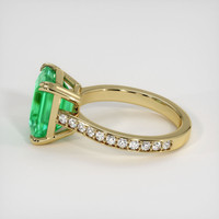 3.84 Ct. Emerald Ring, 18K Yellow Gold 4