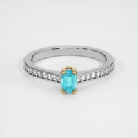 0.31 Ct. Gemstone Ring, 14K Yellow & White 1