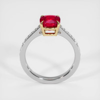 2.05 Ct. Ruby Ring, 14K Yellow & White 3