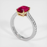 2.55 Ct. Ruby Ring, 14K Yellow & White 2