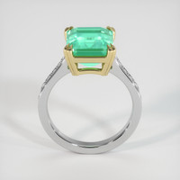 3.97 Ct. Emerald Ring, 18K Yellow & White 3