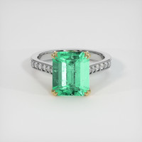 2.54 Ct. Emerald Ring, 18K Yellow & White 1