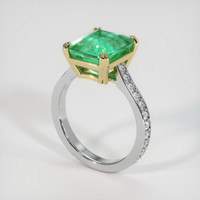 2.54 Ct. Emerald Ring, 18K Yellow & White 2