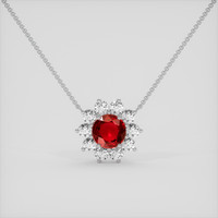 1.40 Ct. Ruby Necklace, Platinum 950 1