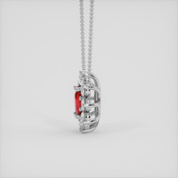 1.67 Ct. Ruby Necklace, Platinum 950 3