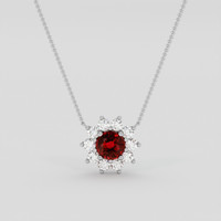 1.74 Ct. Ruby Necklace, Platinum 950 1