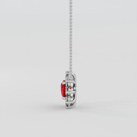 1.11 Ct. Ruby Necklace, Platinum 950 3