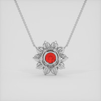 1.67 Ct. Ruby Necklace, 14K White Gold 4