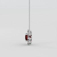 1.74 Ct. Ruby Necklace, 14K White Gold 3