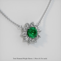 Emerald Necklace 1.74 Ct., 18K White Gold Preview