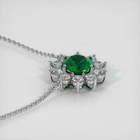 1.74 Ct. Emerald  Necklace - 18K White Gold