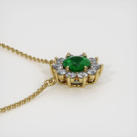 4.22 Ct. Emerald   Necklace, 18K Yellow Gold 3