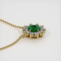 4.22 Ct. Emerald Necklace, 18K Yellow Gold 3