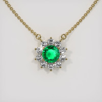 Emerald Necklace 0.93 Ct., 18K Yellow Gold Preview