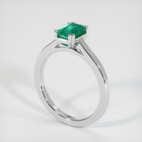 0.89 Ct. Emerald Ring, Platinum 950 2