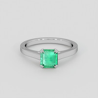 0.60 Ct. Emerald Ring, Silver 1