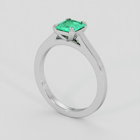 0.60 Ct. Emerald Ring, Silver 2