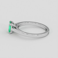 0.60 Ct. Emerald Ring, Silver 4