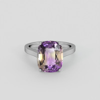 4.36 Ct. Bi Color Ametrine Ring, Silver 1