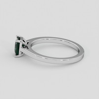 0.92 Ct. Bluish Green Sapphire Ring, Silver 4