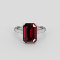 6.74 Ct. Red Almandine Garnet Ring, 14K White Gold 1
