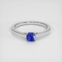 0.35 Ct. Blue Sapphire Ring, 14K White Gold 1