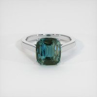 4.11 Ct. Sapphire Ring, 14K White Gold 1