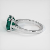 4.11 Ct. Greenish Blue Sapphire Ring, 14K White Gold 4