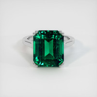 9.21 Ct. Emerald Ring, 18K White Gold 1