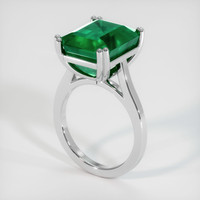 9.21 Ct. Emerald Ring, 18K White Gold 2